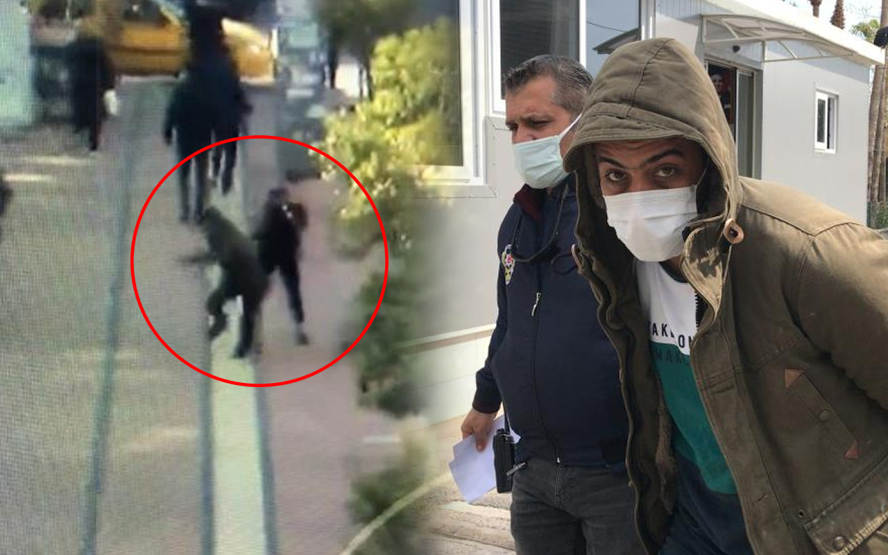 Mersin'de genç kadına caddede dehşeti yaşattı! Yorganın altında yakalandı