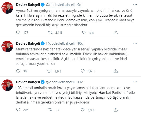 devlet bahceli den darbe imali bildiri icin zehir zemberek sozler rutbeleri sokulmeli emekli maaslari kesilmeli internet haber