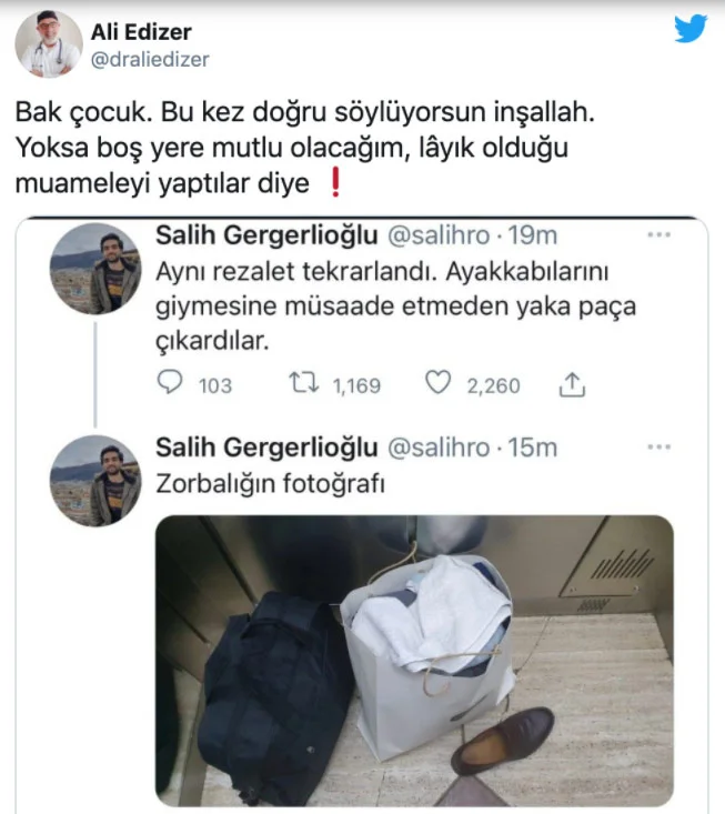 GATA'dan atılan Ali Edizer'den 'sarıklı amiral' Mehmet Sarı'ya tam destek! GATA'dan atılan Ali Edizer'den 'sarıklı amiral' Mehmet Sarı'ya tam destek!