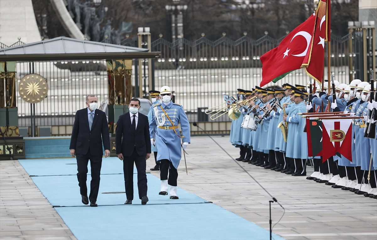 Cumhurbaşkanı Erdoğan, Libya Başbakanı Dibeybe'yi resmi törenle karşıladı