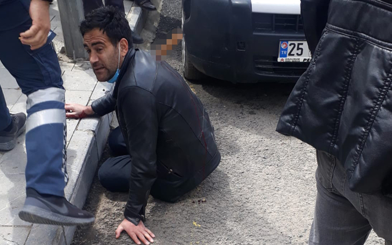 Erzurum'da sokak ortasında kabusu yaşadı! Sırtında bıçakla hastaneye götürüldü