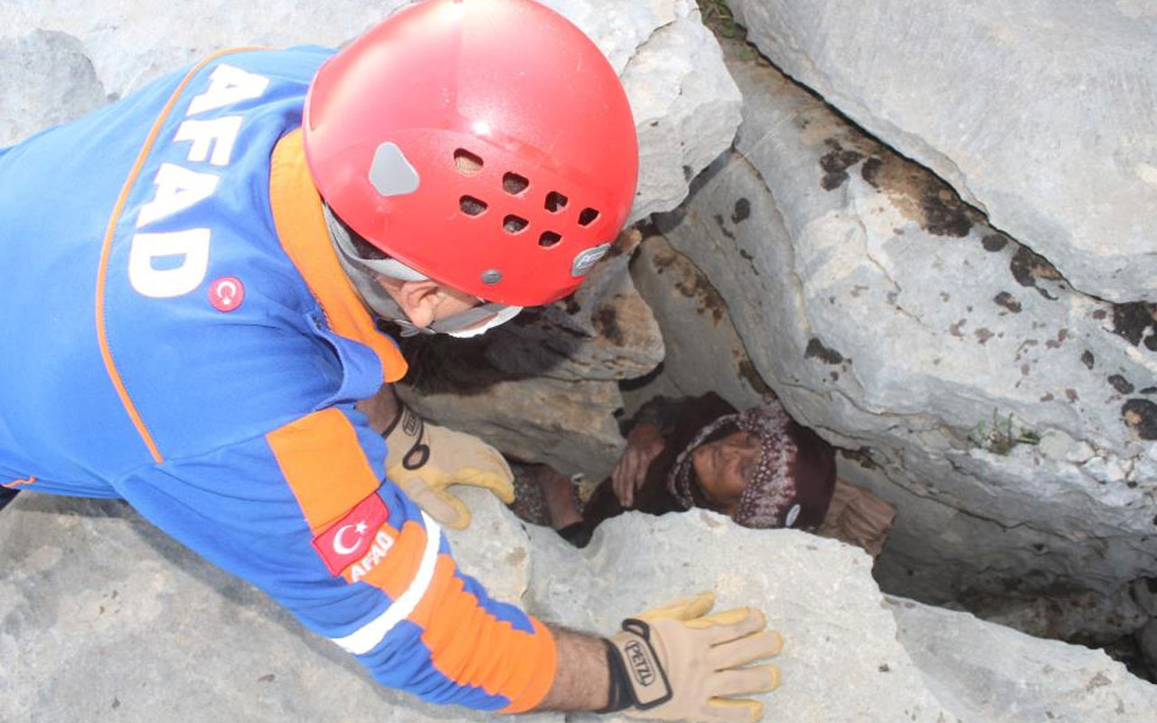 Adıyaman'da kayalıklar arasında sıkışmış halde bulunmuştu! Yaşlı kadın hayatını kaybetti