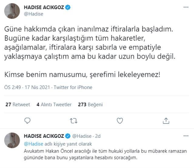 Hadise Ebru Gündeş'in eşi Reza Zarrab'la aşk iddialarına ateş püskürdü Kaan Yıldırım destek verdi