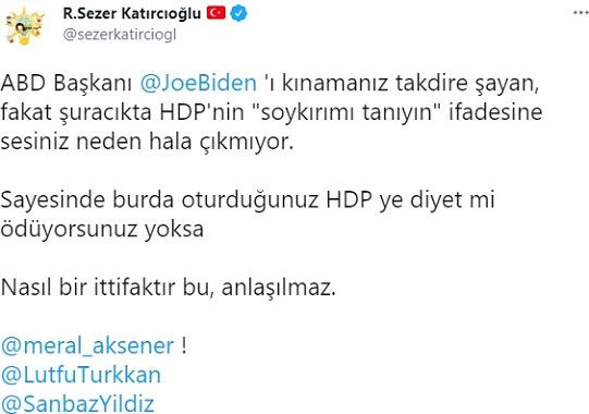 HDP'nin sözde soykırım açıklamasına tepkiler çığ gibi