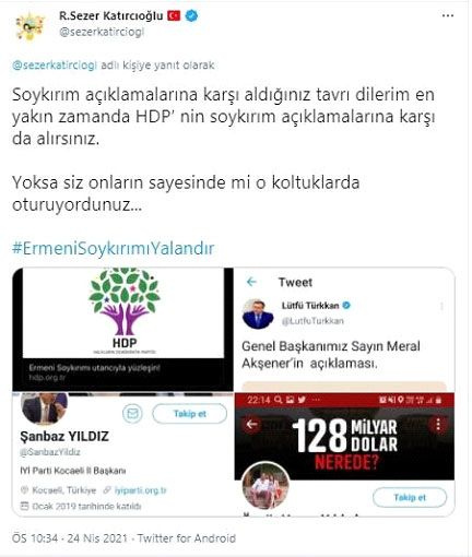 HDP'nin sözde soykırım açıklamasına tepkiler çığ gibi