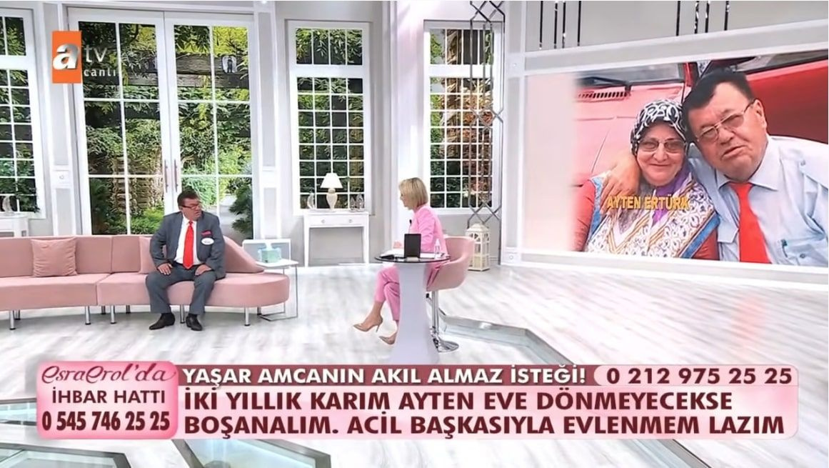 ATV Esra Erol'da bir garip olay 72 yaşındaki Yaşar'ın eşi evden kaçtı çağrısı bakın ne oldu
