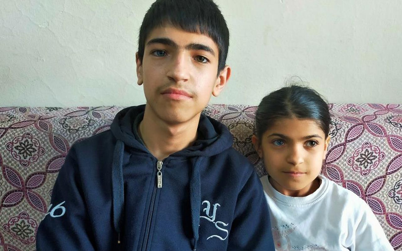 Kahramanmaraş'ta Yasin ve Elif kardeşlerin gözleri ilginç: Hayata çift renk bakıyorlar