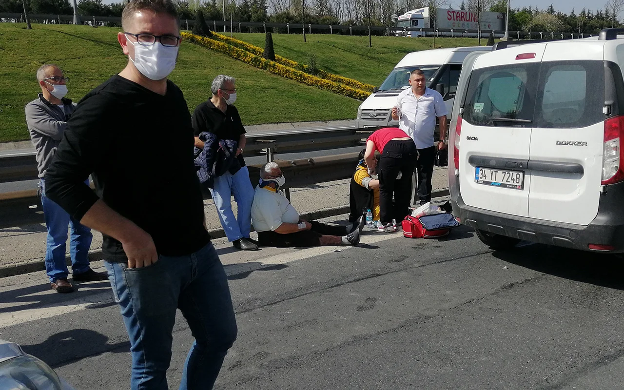 İstanbul TEM'de 4 aracın karıştığı zincirleme kazada 2 kişi yaralandı İstanbul TEM'de 4 aracın karıştığı zincirleme kazada 2 kişi yaralandı