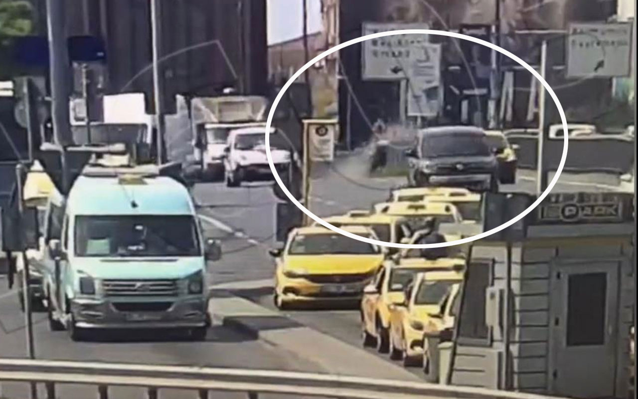 Beşiktaş Balmumcu'da 11 aracın karıştığı akılalmaz kaza kamerada