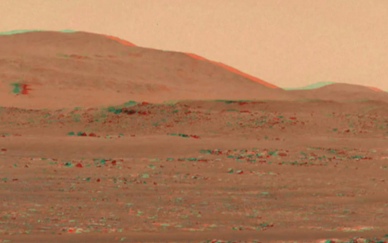 Mars helikopteri Ingenuity’nin üçüncü uçuşunun 3D videosu yayınlandı