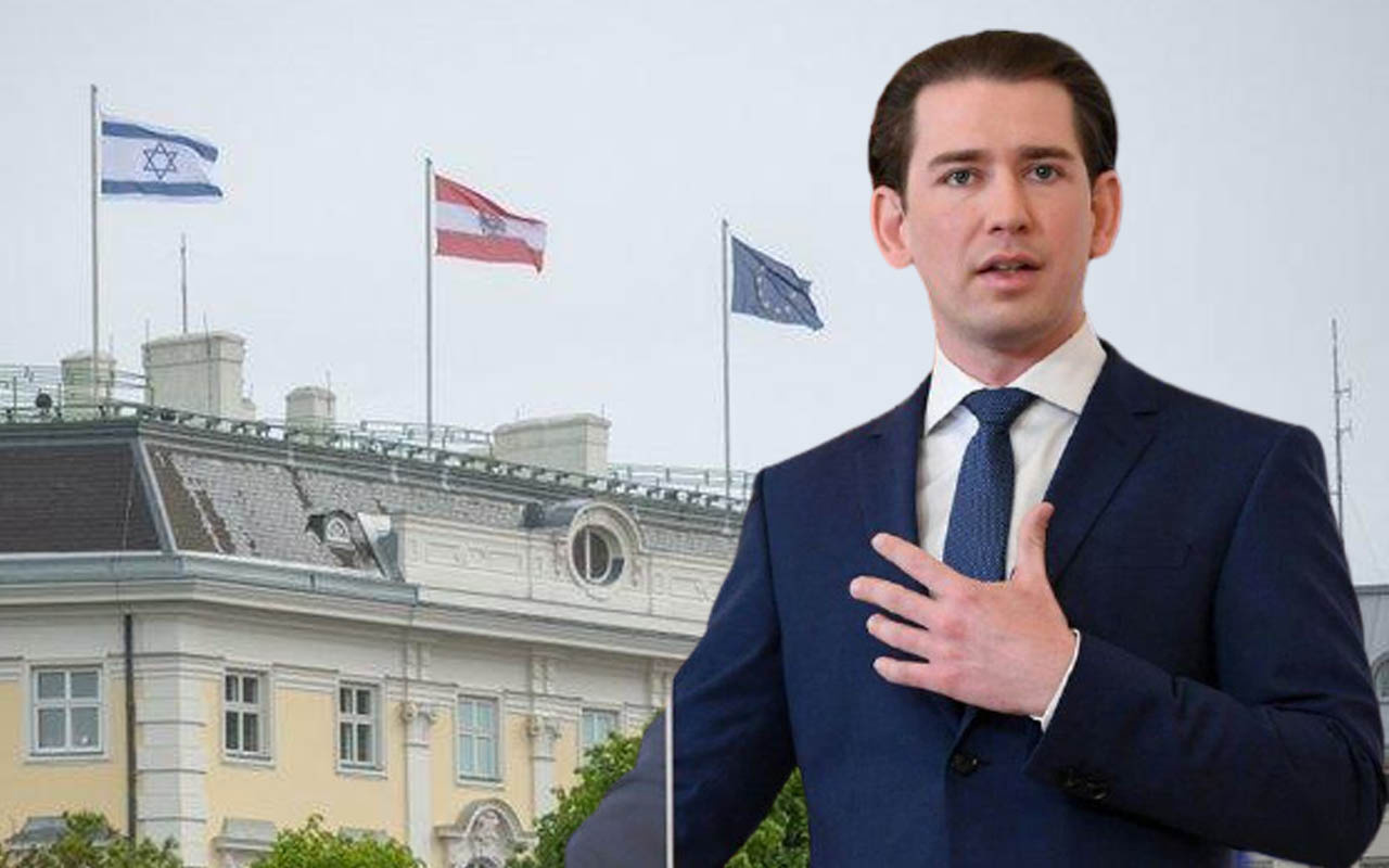 Avusturya Başbakanı Sebastian Kurz, başbakanlık binasına İsrail bayrağı çektirdi