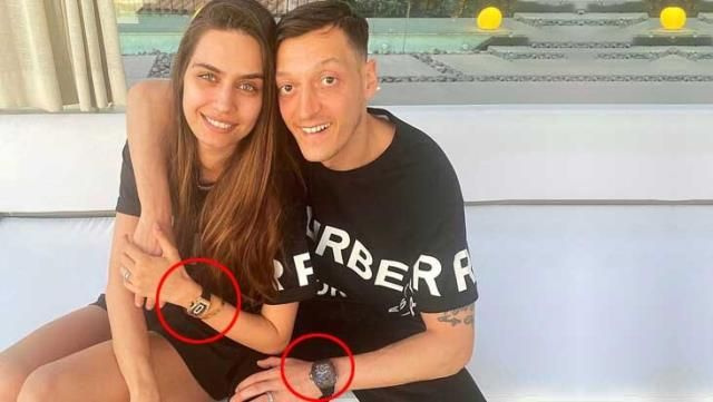 20 ev değerinde saatler! Mesut Özil ile Amine Gülşe'nin saatleri dudak uçuklattı