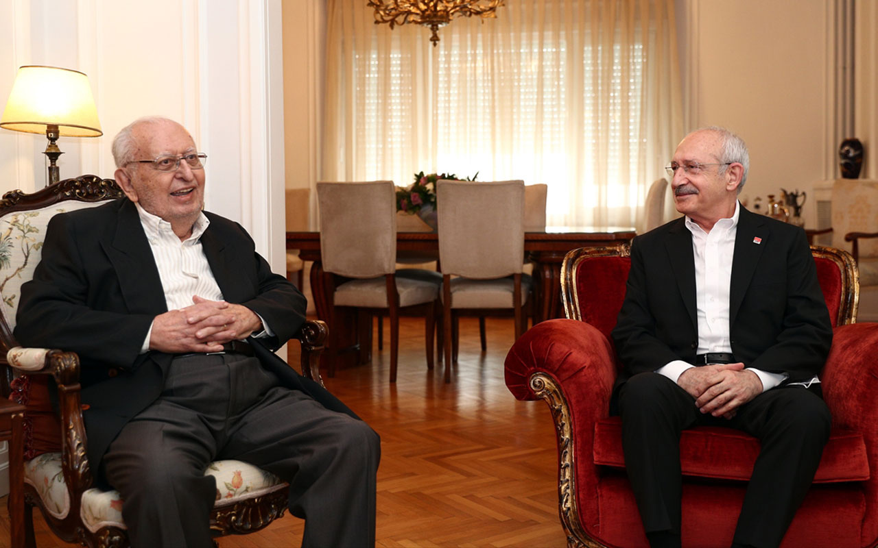 Kemal Kılıçdaroğlu eski TBMM Başkanı Hüsamettin Cindoruk'u ziyaret etti