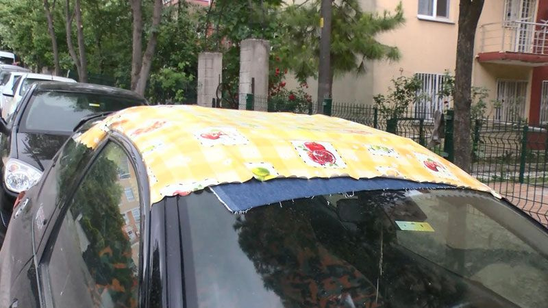 Avcılar'da otomobilinin sunroof'u çalındı çözümü masa örtüsünde buldu