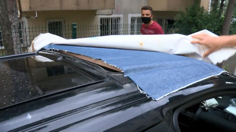 Avcılar'da otomobilinin sunroof'u çalındı çözümü masa örtüsünde buldu