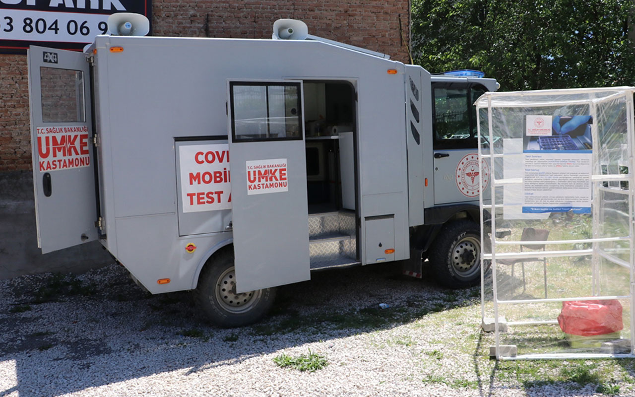 Kastamonu'da Kovid-19 vakalarının düşüşünde mobil PCR test aracı etkili oldu