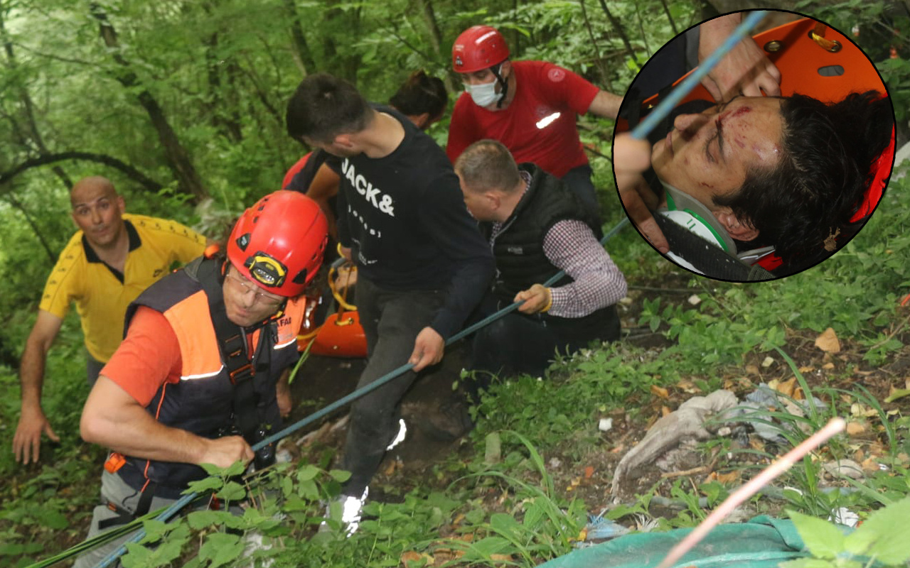 Trabzon'da gezintinin sonu kötü bitti! 80 metreden düştü: Ekipler seferber oldu