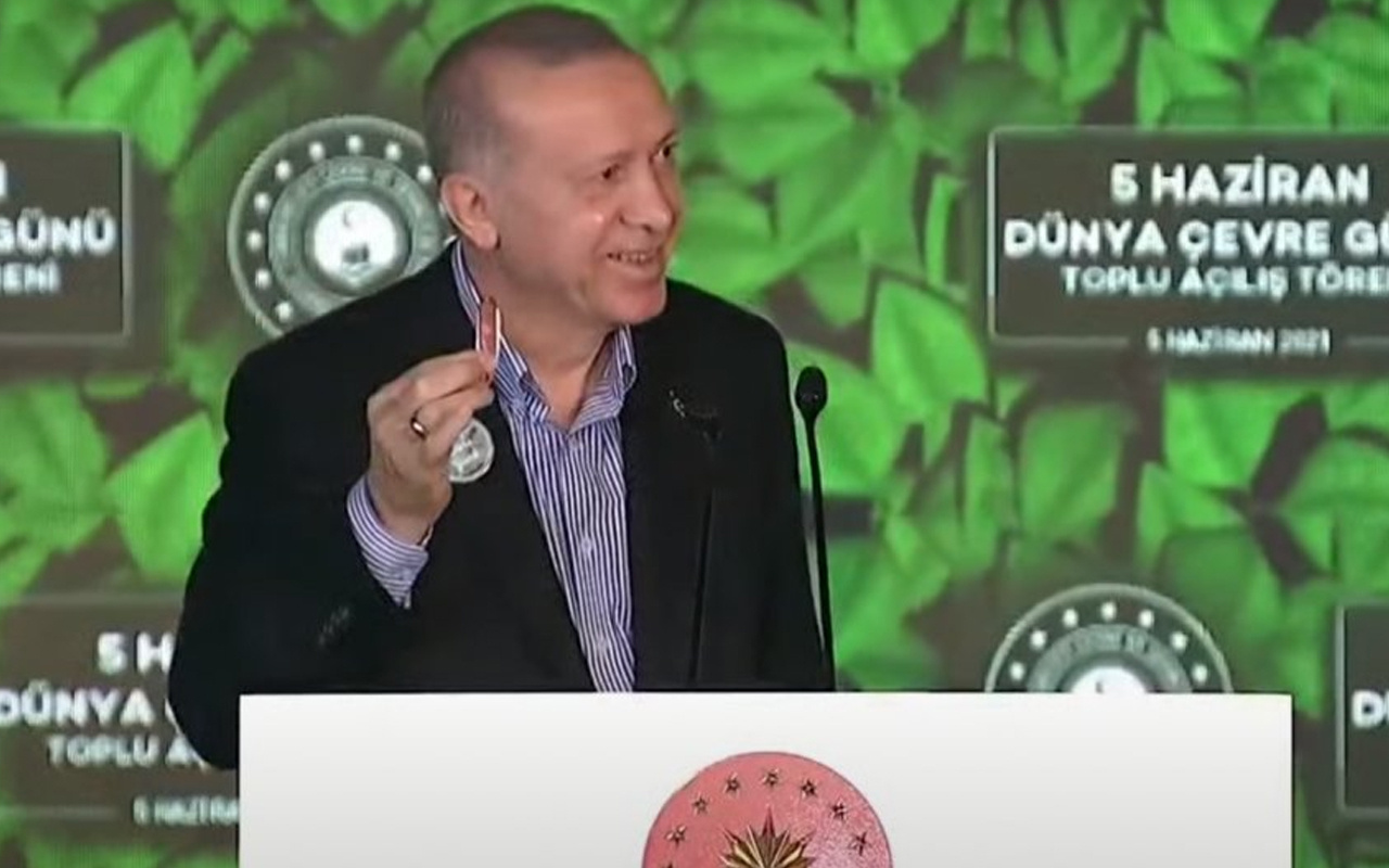 Cumhurbaşkanı Erdoğan'ın katıldığı açılışa damga vuran diyalog! Kahkahalar yükseldi