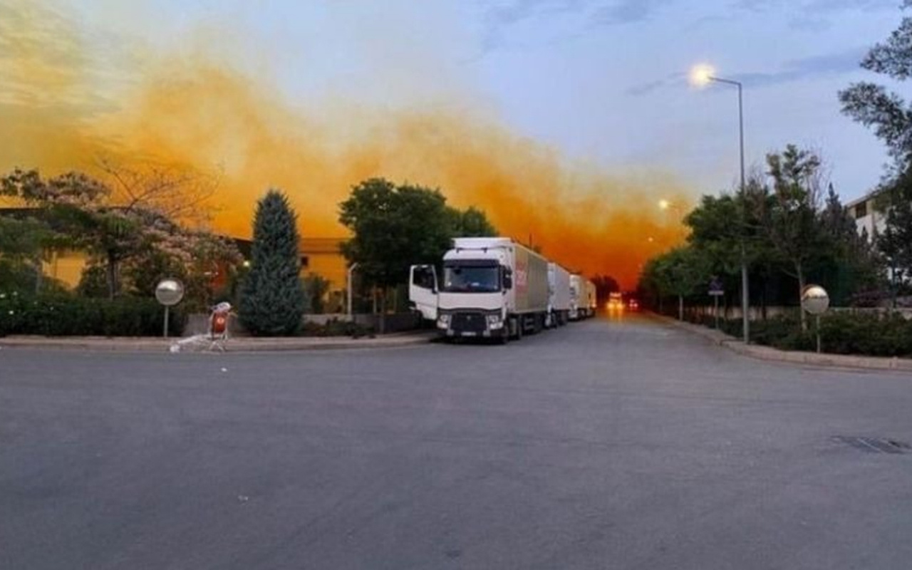 Antalya'da fabrikanın asit tankı patladı, gökyüzünü asit bulutu kapladı