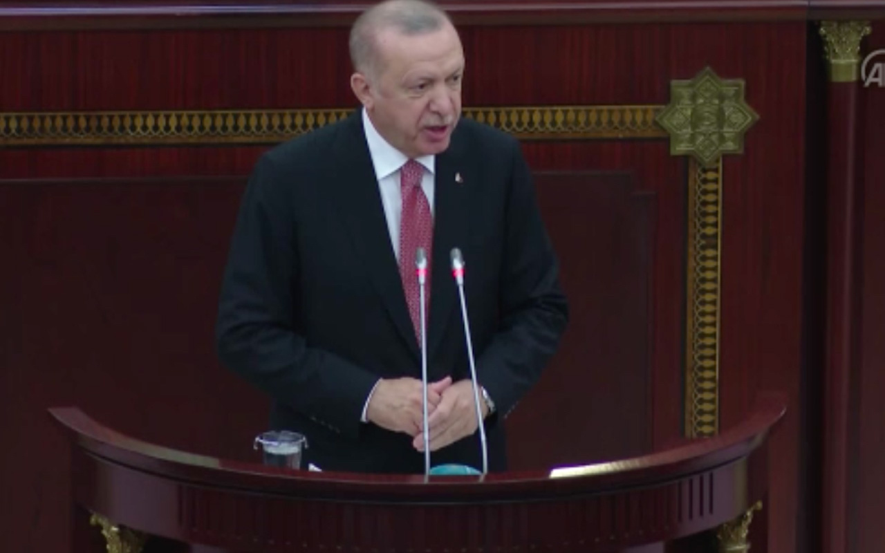 Erdoğan Azerbaycan Meclisi'nde konuştu