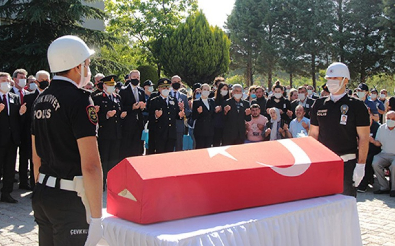 Bodrum'da şehit olan polis memuru Ercan Yangöz için cenaze töreni düzenlendi