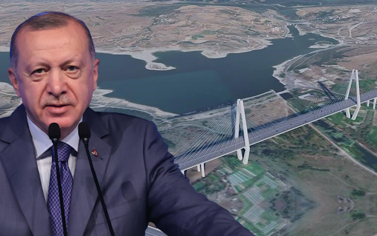 Kanal İstanbul'da tarihi gün! Sazlıdere Köprüsü'nün temeli atıldı tasarım özellikleri şaşırttı