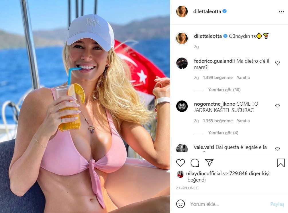 Diletta Loetta bikiniisiyle yürek hoplattı! Can Yaman'ı Instagram'da neden paylaşmıyor?