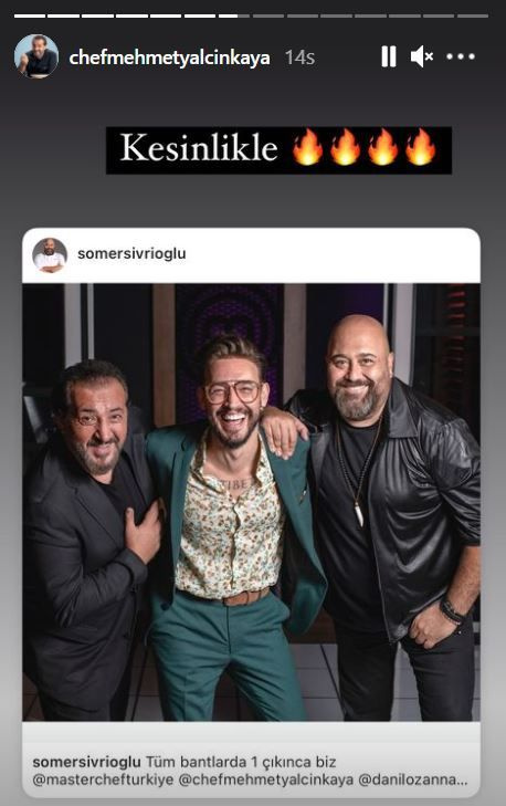 Tv8 Masterchef 2021 reyting sıralamasında birinci oldu Somer Şef Instagram'da paylaştı