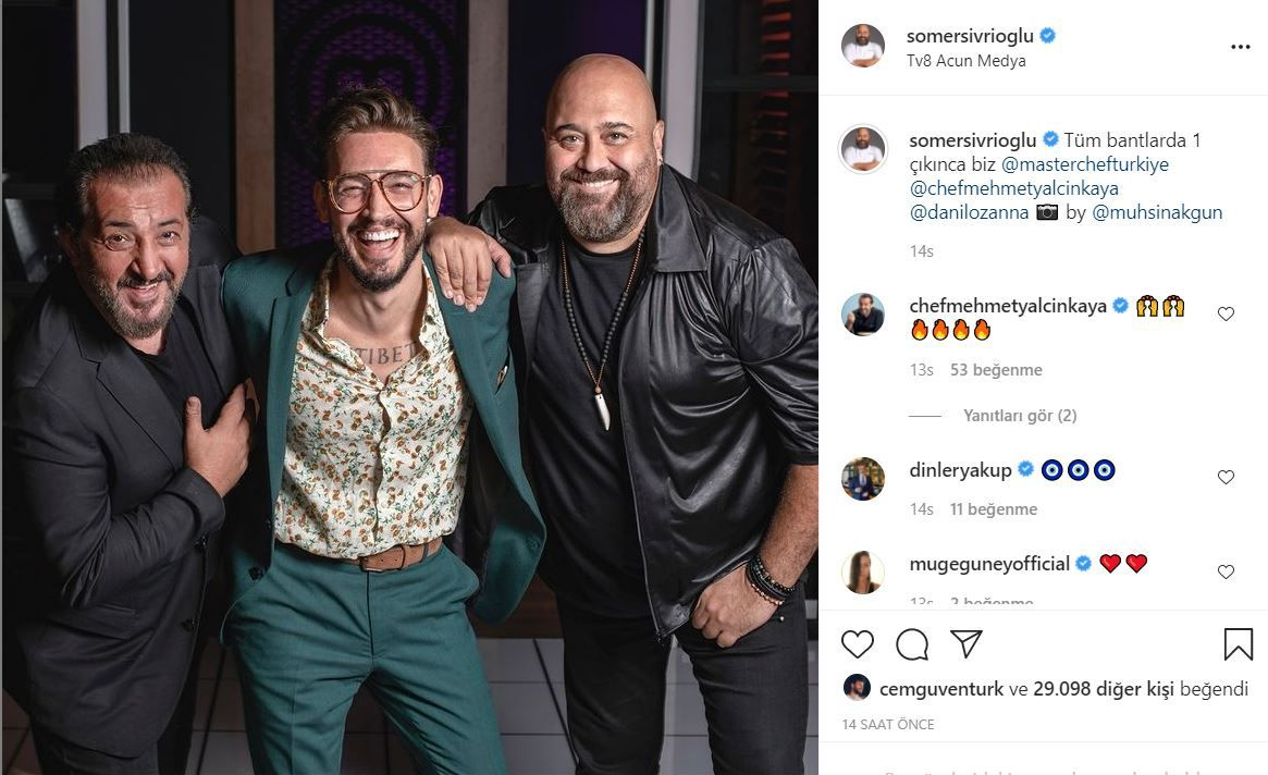 Tv8 Masterchef 2021 reyting sıralamasında birinci oldu Somer Şef Instagram'da paylaştı