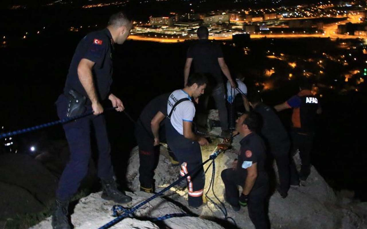 Elazığ'da 200 metrelik uçurumdan film gibi operasyonla kurtarıldı