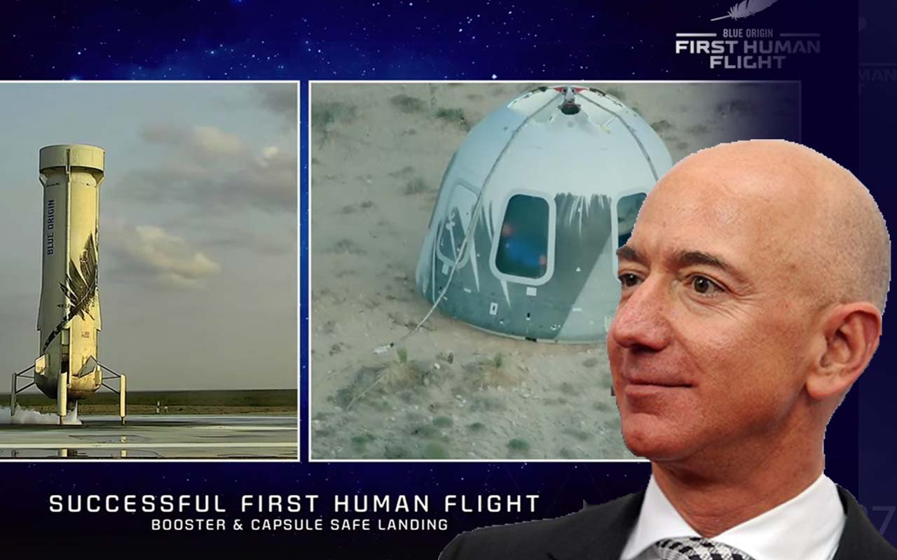 Tarihi uçuş gerçekleşti Jeff Bezos uzaya gitti!