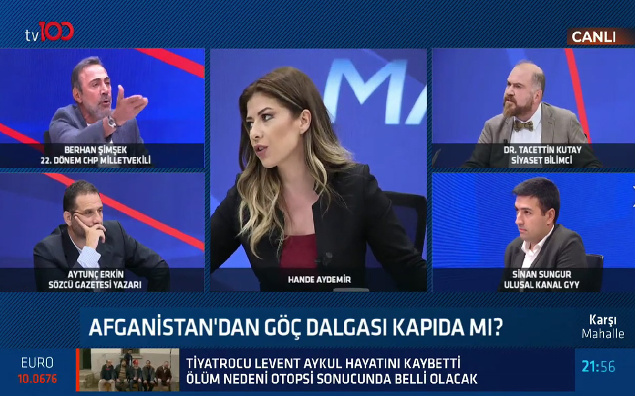 TV100'de Berhan Şimşek Tacettin Kutay canlı yayında birbirine girdi: Papyonunu...