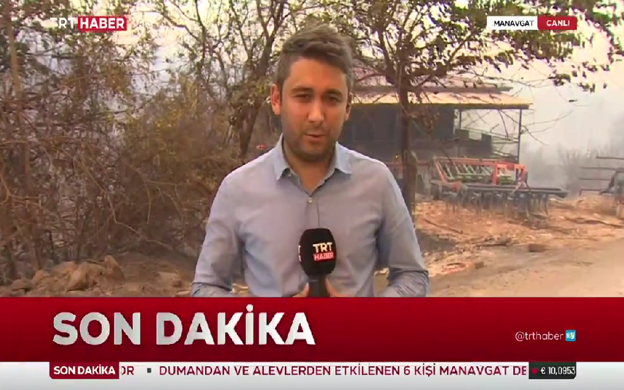 TRT muhabiri Antalya Manavgat'taki felaketi anlatırken sesi titredi! Gözyaşlarına hakim olamadı