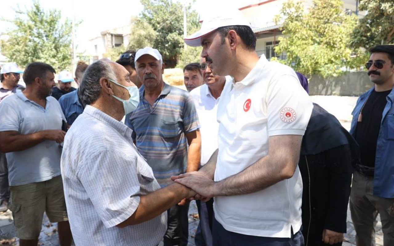 Bakan Murat Kurum'dan afet bölgesinde manidar sözler: Harç olup yeni yuva yapma günüdür