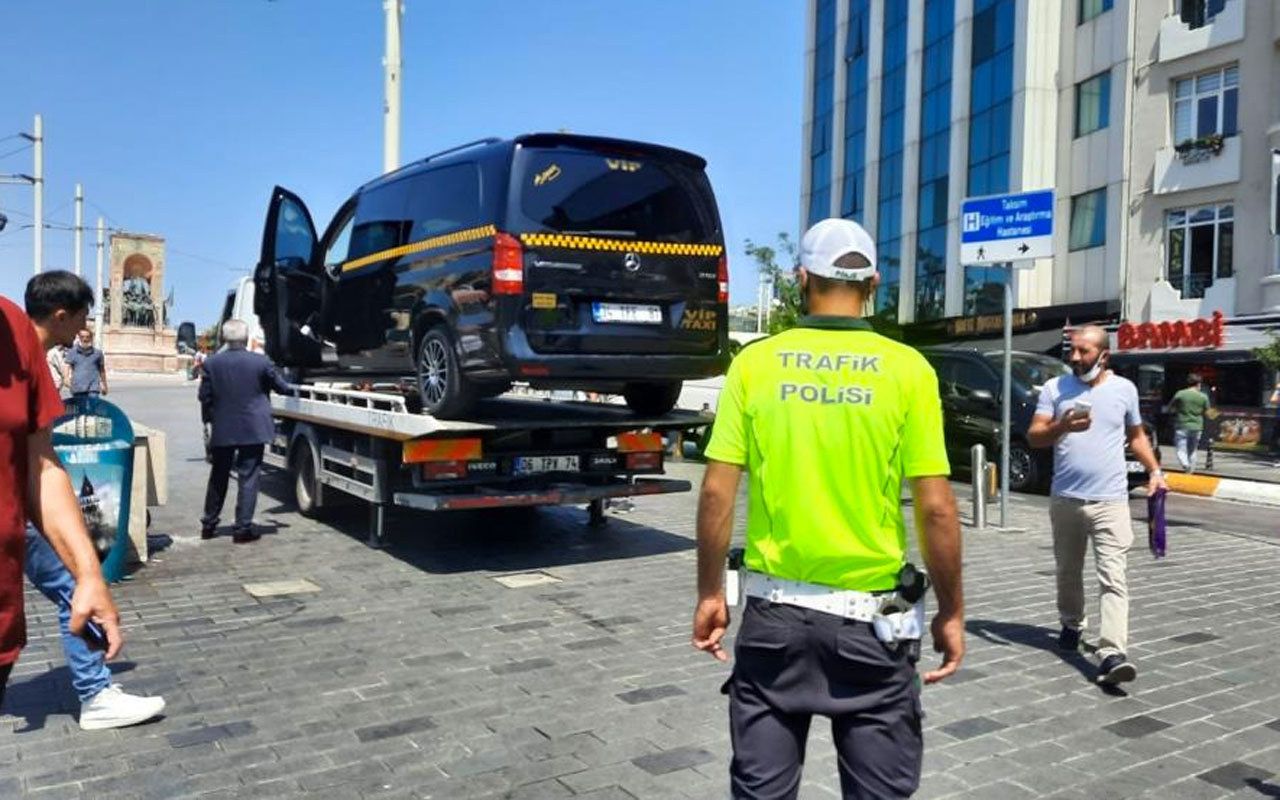 İstanbul Taksim'de turistileri kazıklamak isteyen taksici cezayı yedi