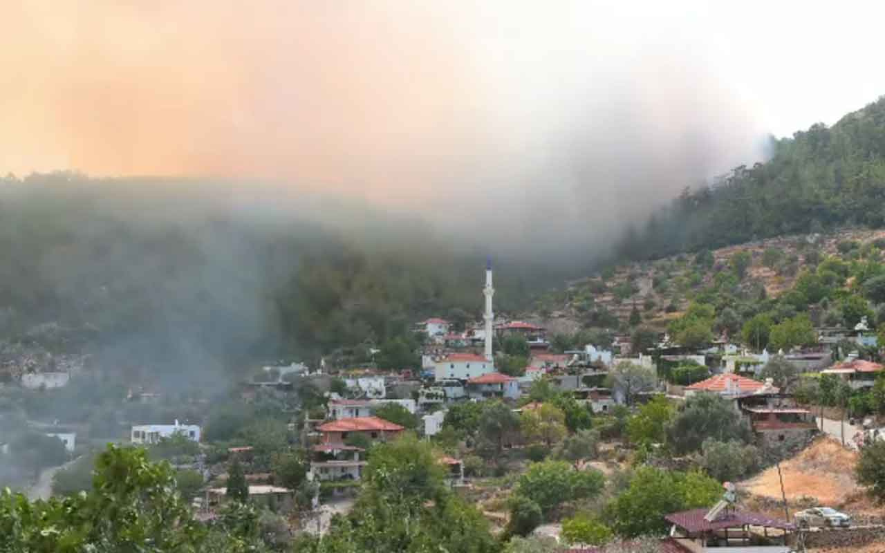 Milas Akçakaya köyü 30 dakikada böyle yandı! Bu video sosyal medyada viral oldu