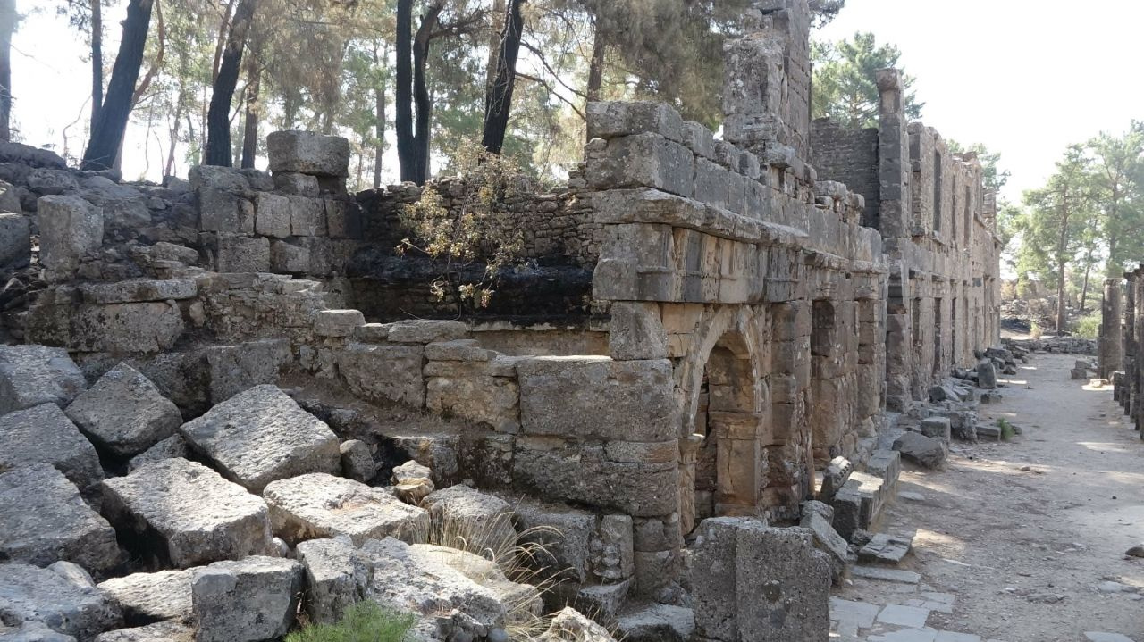 Antalya Manavgat'taki yangında antik kent Lyrbe de yandı