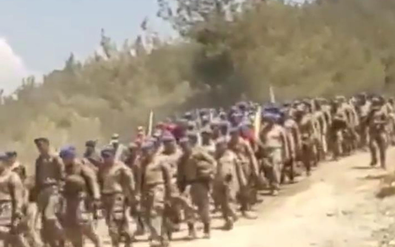 Hatay yangını söndürüldü! Mehmetçik marş eşliğinde kışlaya döndü