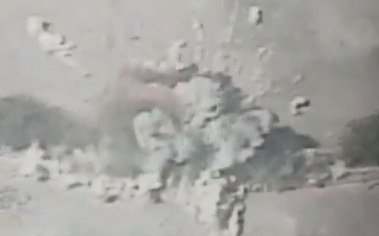 Taliban'a hava saldırısının görüntüleri yayınlandı