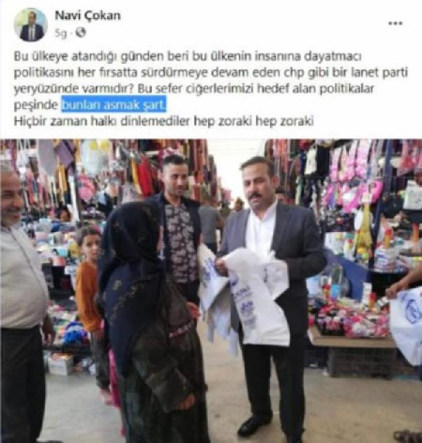 �CHP’lileri asmak şart� demişti! Navi Çokan görevden alındı Akçakale