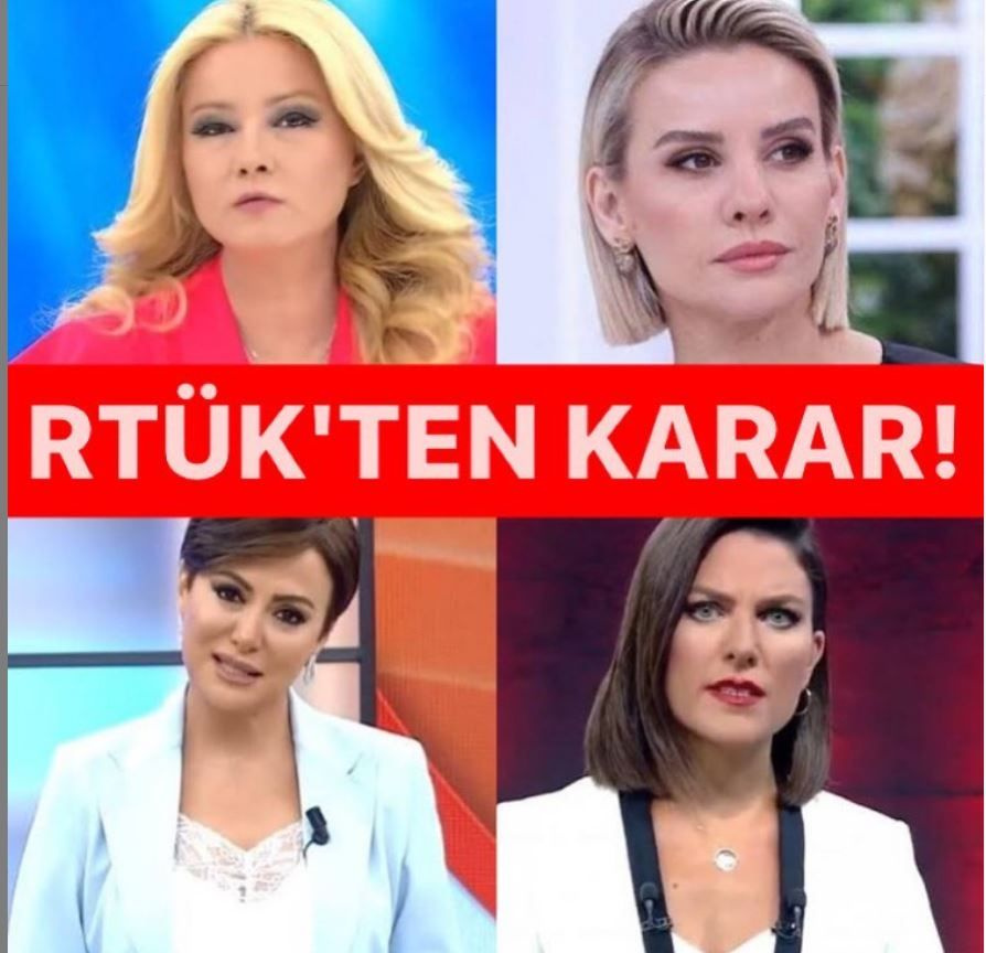 RTÜK'ten Müge Anlı Esra Erol Ece Üner Didem Arslan'a 'gündüz kuşağı' şoku...
