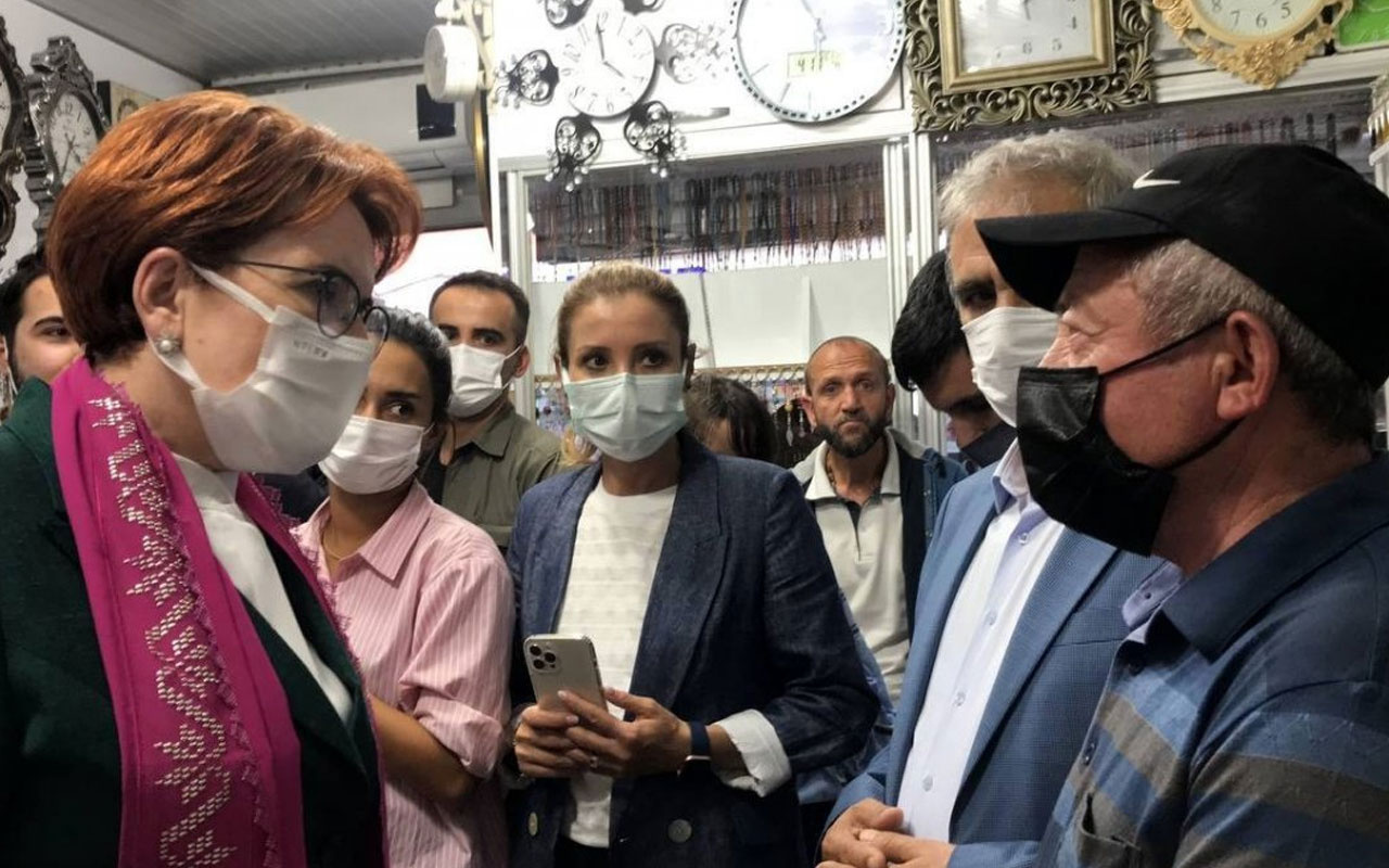 Meral Akşener’in Bayburt ziyaretinde vatandaşlarla partililer arasında arbede çıktı