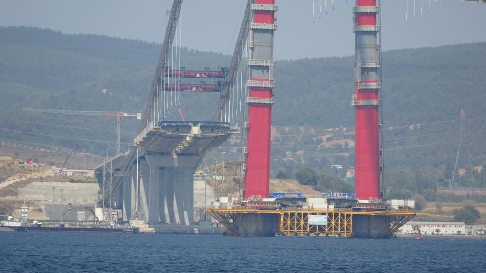 1915 Çanakkale Köprüsü'nün yolu görünmeye başladı işte son hali