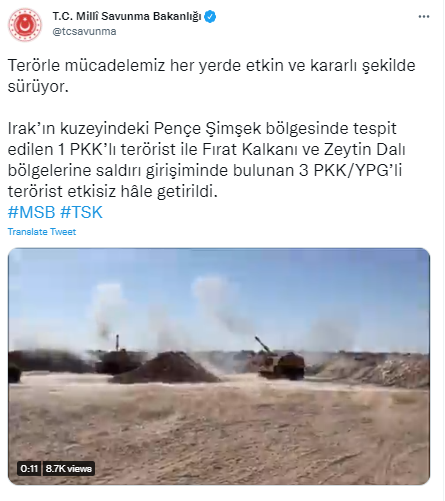 Milli Savunma Bakanlığı: 4 terörist etkisiz hale getirildi