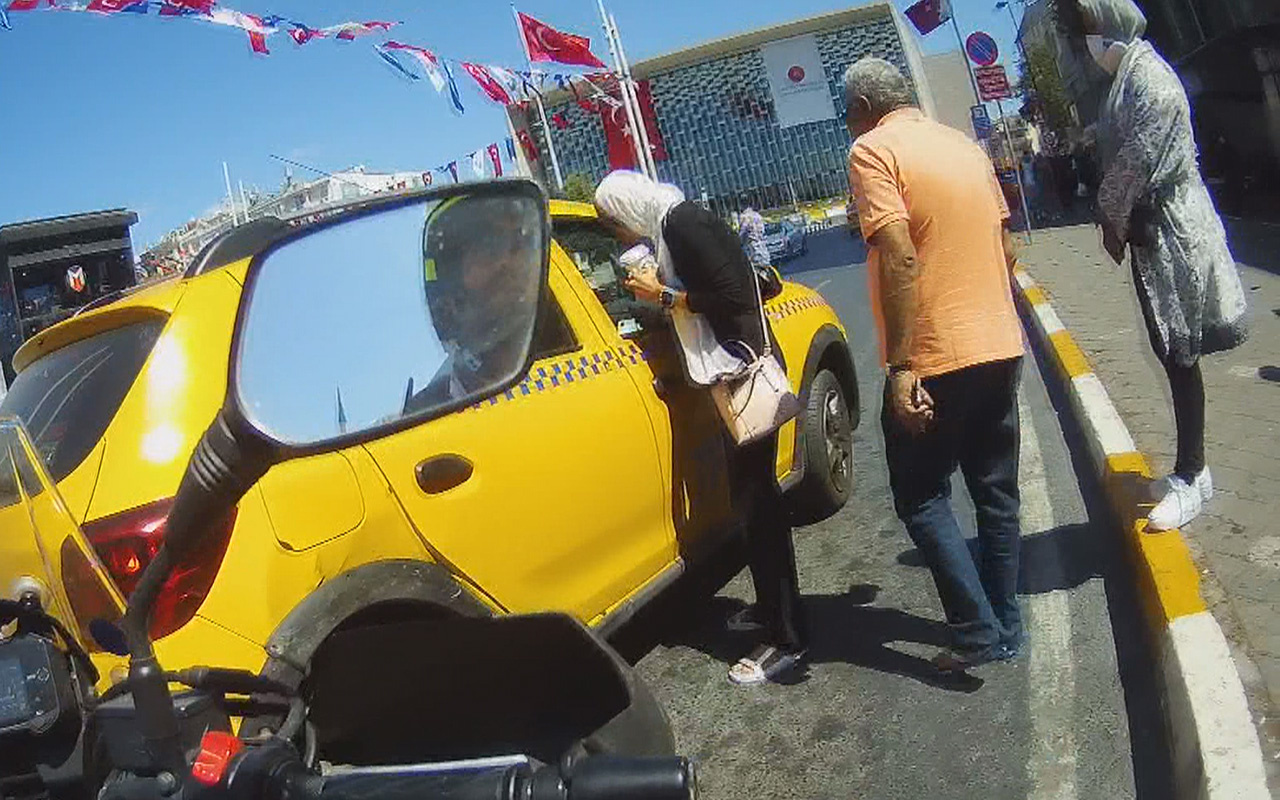 İstanbul Beyoğlu'nda taksimetreyi açmadan pazarlık yapan taksici turistleri mağdur etti