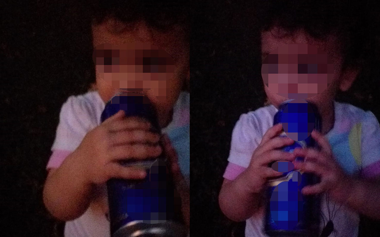Böyle anne mi olur! 3 yaşındaki kızına alkol içirip fotoğrafını çektirdi! Şaka amaçlıymış