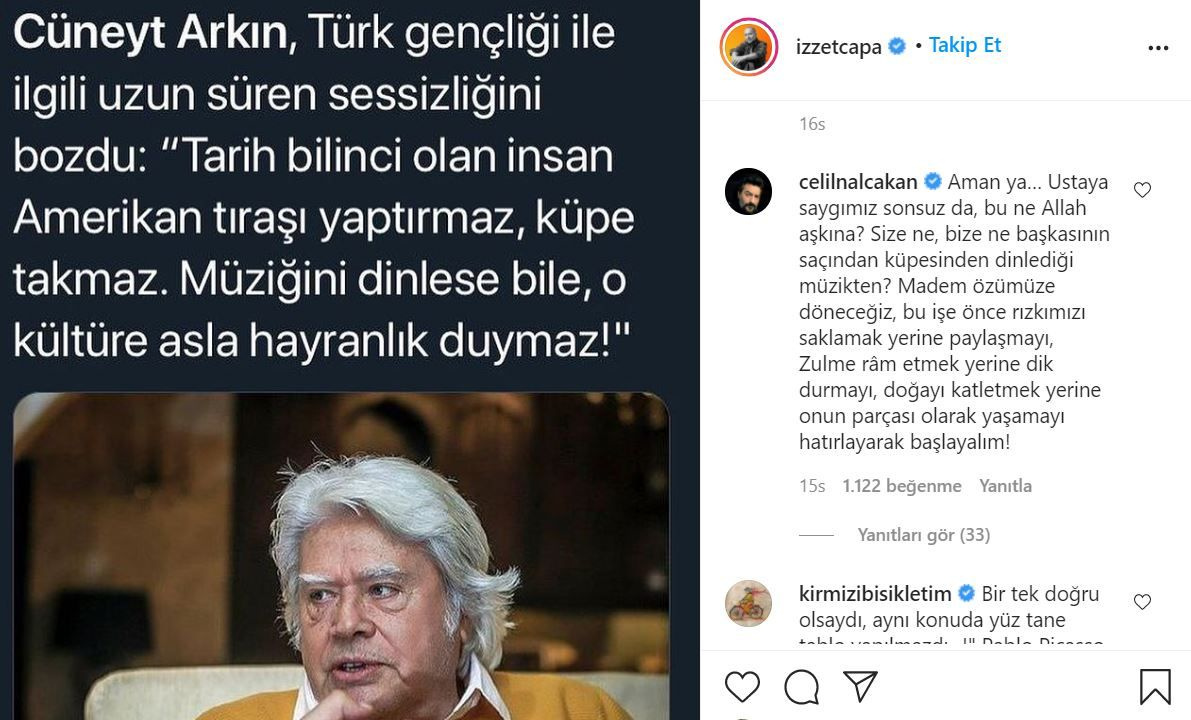 Celil Nalçakan'dan Cüneyt Arkın'a 'Amerikan traşı' mesajı: Usta bu ne ya...