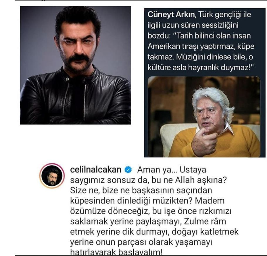 Celil Nalçakan'dan Cüneyt Arkın'a 'Amerikan traşı' mesajı: Usta bu ne ya...