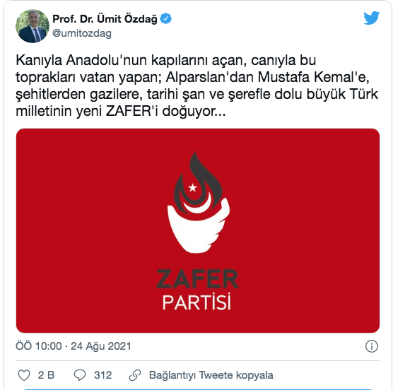 Ümit Özdağ, yeni kuracağı partinin adını duyurdu: Zafer Partisi