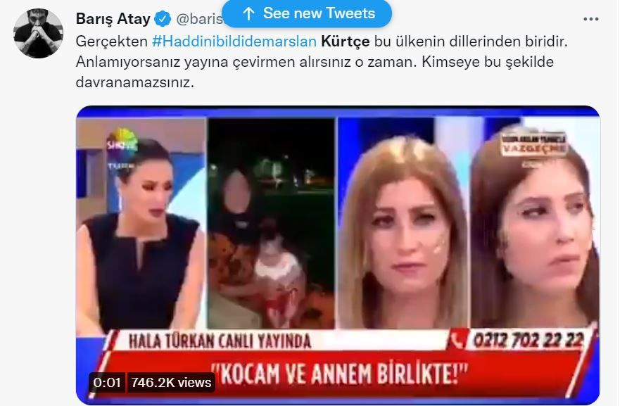 Didem Arslan'ın Show Tv'de Kürtçe konuşan kadını yayından almasına tepki yağıyor